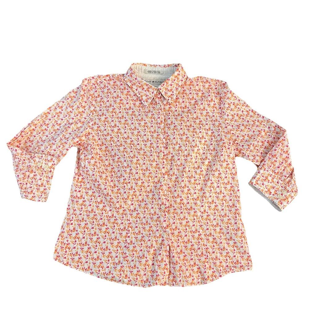 Tommy Hilfiger Women’s Button Up‎ Shirt Large Vintage Floral